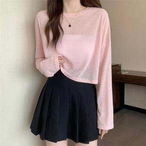 เสื้อสเวตเตอร์แขนยาวผ้าฝ้ายแจ็คการ์ดสำหรับผู้หญิงเสื้อเจอร์ซี่พิมพ์ตัวอักษรออกแบบได้ตามต้องการ - Product Image 6