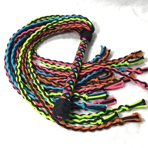 JEXMOO Fouets en cuir faits main personnalisés, outils artisanaux, multicolores, nouveauté, 2 ensembles d'équipements de bondage pour adultes, international - Product Image 1