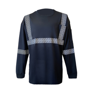 เสื้อยืดผู้ชายสะท้อนแสงแขนยาวเสื้อทำงานโพลีเอสเตอร์100% ความปลอดภัยมองเห็นได้ชัดเจน - Product Image 6