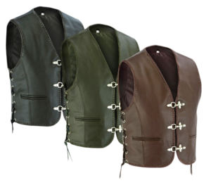 Gilet de motard en cuir noir pour homme, style club de motards, du S au 3XL - Product Image 5