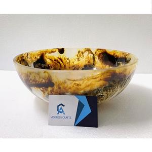 ชามเรซินหลากสีทำด้วยมือชามสลัดเรซินทนทานสง่างามเหมาะสำหรับการเสิร์ฟที่บ้านในโรงแรมงานปาร์ตี้ - Product Image 1