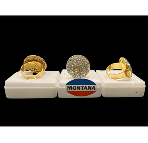 Elegante anillo Chapado en plata con incrustaciones de diamantes americanos brillantes elaborado con aleación Premium para ropa de mujer y Niña - Product Image 2