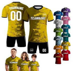 Conjuntos de Ropa Deportiva de Fútbol, Pantalones Cortos para Equipos, Uniformes de Entrenamiento, 100% Poliéster, Impresión por Transferencia de Calor, Color Degradado - Product Image 1