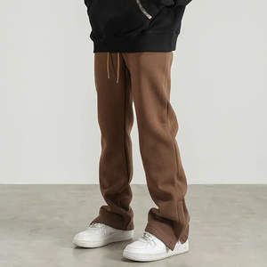 Nouveau pantalon de survêtement évasé coupe ajustée personnalisé de haute qualité pour hommes pantalon évasé vierge taille moyenne style décontracté lavé lourd pour hommes - Product Image 5