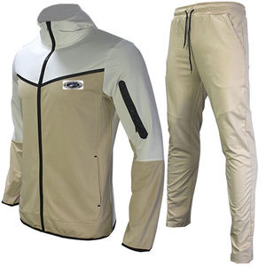 ชุดกีฬามีฮู้ดสองชิ้นสีพื้นชุดสเวตเตอร์100% ใส่ได้ทั้งชายและหญิงชุดฤดูหนาว - Product Image 4