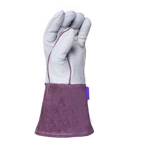 Vente directe d'usine Gants de travail de soudage en cuir de vachette à deux couches Gants de travail de soudeur résistants à l'usure doublés de polaire ignifuges - Product Image 4