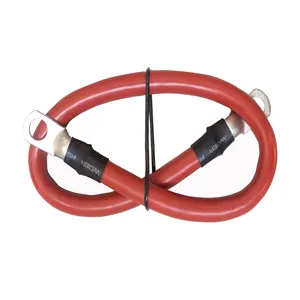 3/8" Stud 12" Long 2-Gauge Marine Battery Cable With Tinned Lug Assembly