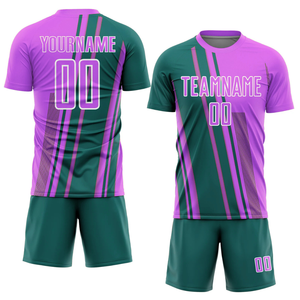 Kit de uniforme de fútbol de alta calidad, venta al por mayor, Conjunto de camiseta y pantalones cortos de fútbol personalizados, ropa de equipo de sublimación de secado rápido, fabricante OEM - Product Image 3