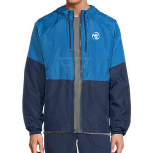 Concevez votre propre veste coupe-vent décontractée à capuche d'hiver, unie, écologique, respirante pour hommes, vente en gros, faible MOQ - Product Image 2