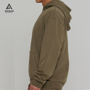 Sweat à capuche en silicone 3D AIFRAN pour homme, streetwear de luxe, lourd, surdimensionné, imprimé haute densité, polaire, vêtements de sport personnalisés - Product Image 2