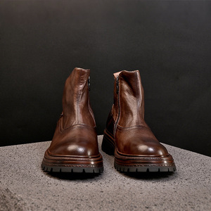 Zapatos de Trabajo Duraderos de Cuero Vacuno con Forro Antiolor y Absorción de Impactos, Zapatos Casuales para Hombre, Zapatos para Uso Diario - Product Image 4