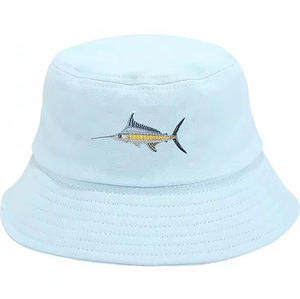 Sombreros de cubo de verano Color azul cielo Pastel Material de calidad Impresión 3D Bordado Technic Estilo casual Sombreros de cubo Exportación de Vietnam - Product Image 4