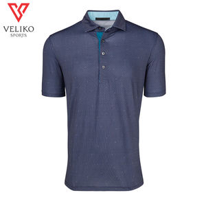 Diseñe su propia marca, transpirable, informal, de talla grande, de manga corta, para golf, para camisas, poliéster, licra, para hombres - Product Image 1
