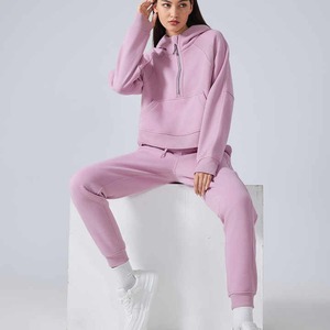 Sweat-shirt à col rond en polyester/coton pour femme Kamro Sport, streetwear, épaules tombantes, tricoté pour l'hiver, écologique et respirant - Product Image 3