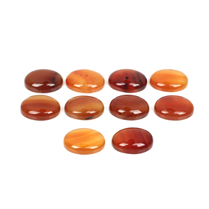 10 Uds Sardonyx rojo 10x14mm cabujón ovalado de alta calidad 51CTS piedra preciosa suelta para collar ónix naranja Natural - Product Image 6