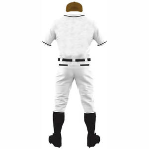 Uniformes de baseball sublimés blancs de super qualité Logo d'équipe personnalisé numéros de nom Oem 100% polyester maillot de baseball boutonné - Product Image 3
