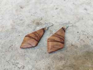 Nouveauté Boucles d'oreilles en bois de forme irrégulière Grandes boucles d'oreilles géométriques rondes Vintage Grandes boucles d'oreilles pendantes Bijoux de mode Accessoires - Product Image 4