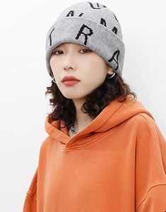 หมวกบีนนี่ผ้าถักแจ็คการ์ดถักด้วยมือใส่ได้ทั้งชายและหญิงสำหรับฤดูหนาวหมวกบีนนี่ผ้าแจ็คการ์ดกันน้ำปรับแต่งได้สีทึบ - Product Image 3