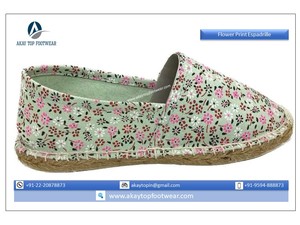 <b>Flower</b> Print Espadrilles Durable New Style Unique Comfortable Light Weighted Cotton Canvas Espadrille in Unique Trendy Designs - Product Image 5