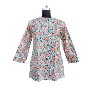 <span class=keywords><strong>Kurtis</strong></span> cotton in phụ nữ & cô gái 'thường ngắn chiều dài kurti văn phòng mặc kỹ thuật số in Mô hình tinh khiết bông ưa thích hàng đầu - Product Image 2
