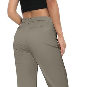 Pantalones de Mujer de Alta Calidad, 100% Algodón, Transpirables, Cintura Elástica, Corte Recto, Bolsillos Delanteros, Venta al Por Mayor, Ropa Femenina Personalizada - Product Image 6