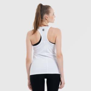 เสื้อกล้ามระบายอากาศสำหรับนักกีฬา สีขาว ผ้าถัก - Product Image 2