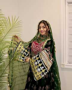 Đầm Áo Dài Afghanistan Nữ Giá Sỉ Rẻ, Trang Phục Truyền Thống, Váy Dài Kiểu Dáng Thường Ngày Có Tua Rua & Thêu Hình Đồng Tiền - Product Image 6