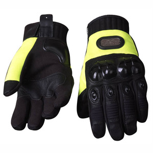 Gants de sport pour hommes en cuir véritable pour la conduite à moto, gants mi-doigts avec paume antidérapante pour hommes - Product Image 4