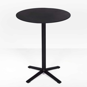 โต๊ะโลหะเคลือบผงสีดำสำหรับตกแต่งในบ้านกลางแจ้งพร้อมโต๊ะกาแฟอลูมิเนียมสีดำ - Product Image 3