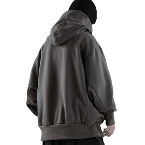 Sweat-shirts et pulls à capuche pour hommes avec logo personnalisé, poids lourd, haute qualité, 100% coton, polaire en polyester, sweat-shirt ample et surdimensionné pour hommes - Product Image 2