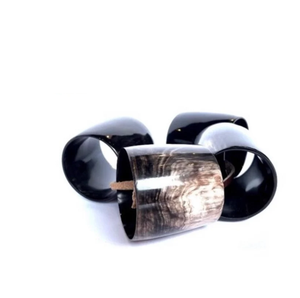 Elegantes Anillos para Servilletas de Cuerno Hechos a Mano con Acabado Pulido, Ecológicos, en Color Natural, Personalizables, Diseño Moderno y Clásico - Product Image 4