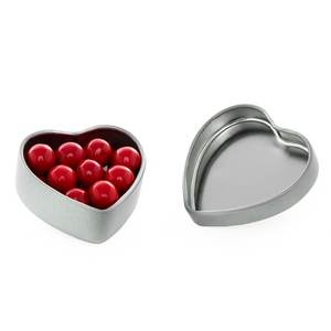 Recyclable Heart-Shaped Tin Can Steel Tinplate Metal Box with Embossed Logo for Mint Candy Cosmetic Food Storage-Tin Containers - Product Image 2