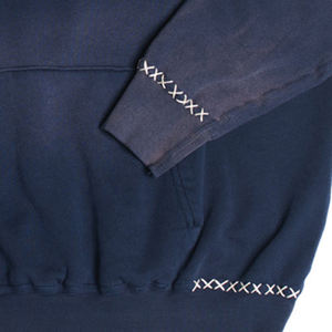 Sweat à capuche brodé avec patchs d'automne, fabrication OEM, coton lourd, streetwear surdimensionné, patchs brodés, personnalisation de la marque - Product Image 6