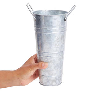 Jardinière à fleurs en métal avec design martelé avec support en métal couleur et taille personnalisées pour les centres commerciaux et les pépinières - Product Image 6