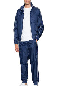 Survêtement coupe-vent imperméable pour hommes Veste d'hiver à capuche et fermeture éclair Pantalon de pluie à séchage rapide Vente en gros Coupe-vent à séchage rapide Piste - Product Image 6
