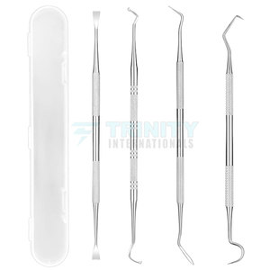 Kit de détartrage dentaire en acier inoxydable Kit de détartrage dentaire réutilisable Kit de détartrage dentaire à succès avec boîte de rangement - Product Image 6