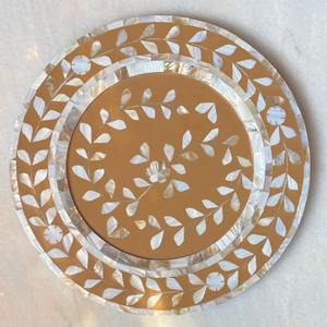 Elegante Plato Decorativo con Incrustaciones de Nácar de Inspiración Árabe, Bandeja para Servir Postres, para Decoración del Hogar de Lujo, Eventos Festivos y Regalos - Product Image 3