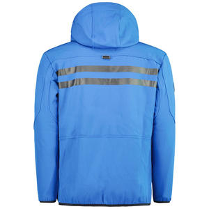 Chaqueta con cremallera de poliéster con estilo personalizado para hombre Chaqueta Softshell con capucha ajustable al por mayor Chaqueta de ajuste moderno con logotipo personalizado - Product Image 3