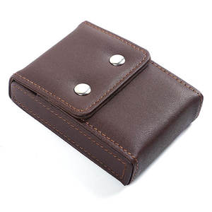 Étui de luxe promotionnel pour jeu de poker, 2 compartiments, en cuir véritable, sac à cartes de poker, logo personnalisé, étui à cartes imperméable - Product Image 1