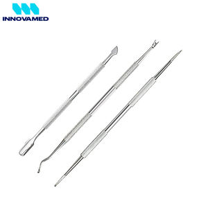 Kit professionnel de curettes et limes à ongles en acier inoxydable double extrémité pour le traitement des ongles incarnés et les soins des pieds - Product Image 2