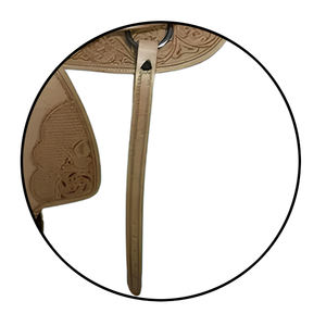 Ensemble de selle en cuir véritable occidental fait à la main pour l'équitation bride de conception usinée et collier de poitrine pour la course de baril - Product Image 6