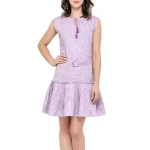 ชุดแมกซี่ผ้าลินินผสมของผู้หญิงชุดเดรสออกงานปาร์ตี้ทรงพอดีตัวหรูหราและชุดเดรสสีพื้นไซส์ XL ขายดี - Product Image 1