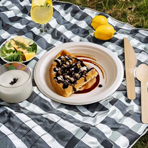 Contenedor de Alimentos Desechable a Prueba de Fugas de Bagazo con Múltiples Compartimentos para Bodas y Fiestas - Product Image 3