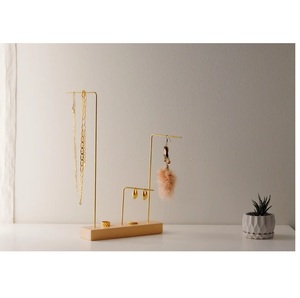 Роскошные золотые металлические серьги ювелирные изделия стенд с крючками для кулона ожерелье цепи стойки - Product Image 3