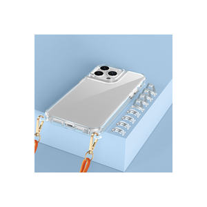 Étui en silicone transparent compatible MagSafe de luxe pour iPhone 14 Pro Max avec sangle détachable, coque de protection pour téléphone portable - Product Image 4