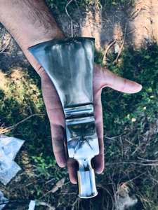 ขวานเหล็กดามัสกัสทำจากสแตนเลสด้ามไม้กลางแจ้งแกนไวกิ้งขวานเหล็กกล้าคาร์บอนสำหรับอุตสาหกรรมการตั้งแคมป์ - Product Image 2