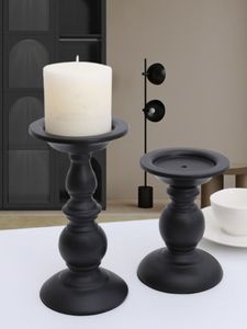 Bougeoir en fer noir simple de la meilleure qualité avec revêtement en poudre pour la décoration de la maison Bougeoir en métal pour la fabrication - Product Image 6