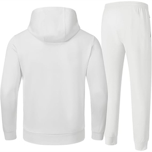 Pull à capuche avec poches pour hommes de qualité supérieure Ensemble de pantalons de sport Logo personnalisé imprimé Survêtements pour hommes de couleur unie - Product Image 2