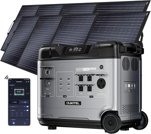 NUOVISSIMO Generatore Solare Portatile in Alluminio di Grado Industriale da 120Wh, Stazione di Alimentazione P5000 Pro con 2 Pannelli da 400W e 5 Prese AC da 3600W - Product Image 1