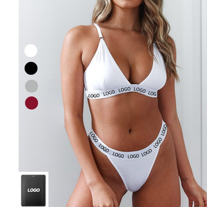 Set Personalizzato di Boxer in Cotone e Bambù e <span class=keywords><strong>Reggiseno</strong></span> Sportivo da Donna, Set Sexy con <span class=keywords><strong>Reggiseno</strong></span> Sportivo e Perizoma, Set Morbido di <span class=keywords><strong>Reggiseno</strong></span> e Slip - Product Image 1